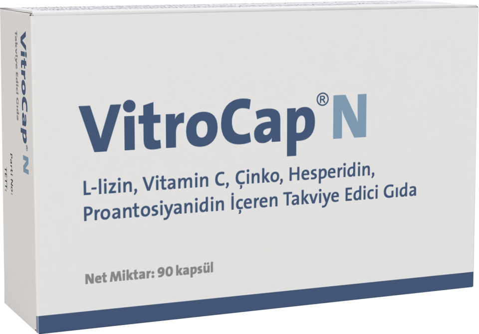 Vitrocap N 90 Kapsül L-lizin Vitamin C Çinko Hesperidin İçeren Takviye Edici Gıda