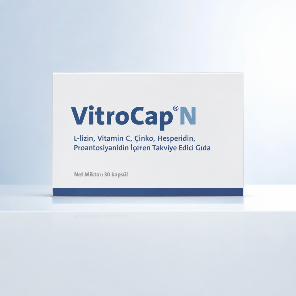 Vitrocap N 30 Kapsül L-lizin Vitamin C Çinko Hesperidin İçeren Takviye Edici Gıda